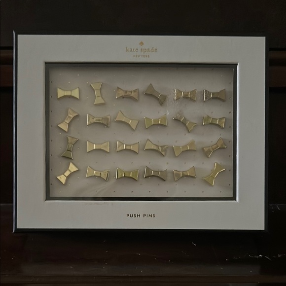 kate spade Other - Kate Spade Gold Bow Push pins
